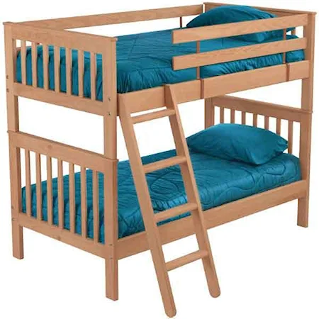 Mission-Style Twin Over Twin Bunk Bed